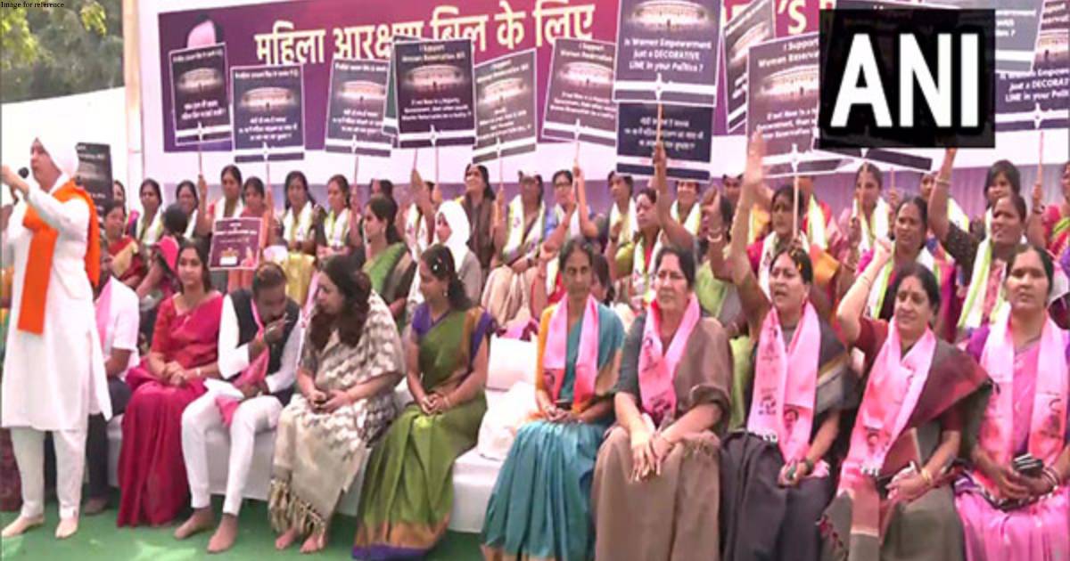 K Kavitha on day-long hunger strike in Delhi demanding Women's Reservation Bill